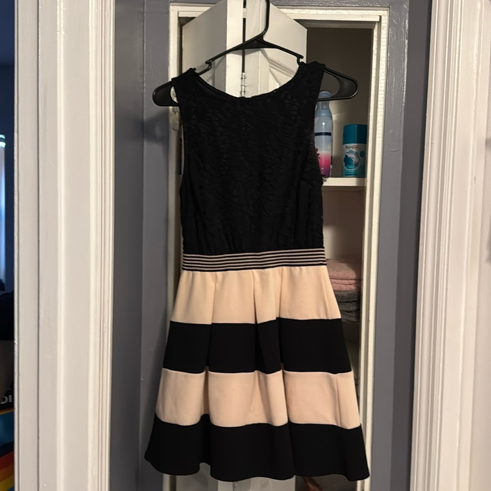 Lace striped dress
